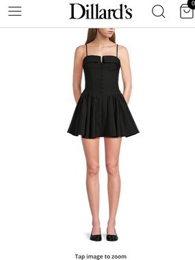 B. Darlin Black Spaghetti-Strap Fit & Flare Mini Dress